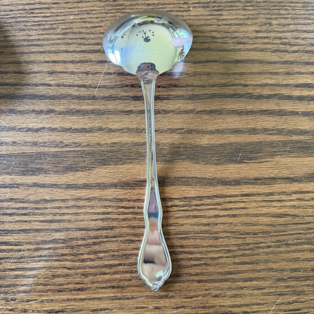 Oneida Morning Blossom Stainless Steel Serving Spoons, Fork, Ladle Set of 7 - Picture 9 of 14